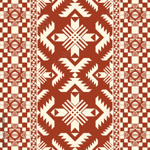 Native American textiles are known for their intricate tribal patterns and geometric designs, often featuring vibrant colors and earth tones. Traditional weaving techniques