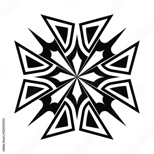 Geometric Black and White Pattern
