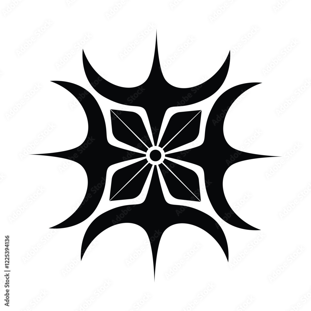 Obraz premium Geometric Black and White Pattern