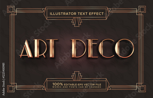 luxury art deco style font editable text
