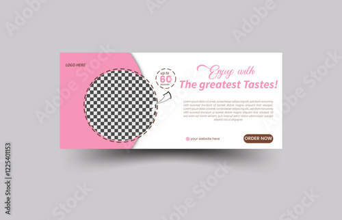 Tasty ice cream promotion poster design with dark and chocolate color shapes, Ice cream sale social media post vector with colorful confetti, Delicious ice cream promotional post design with colorful 