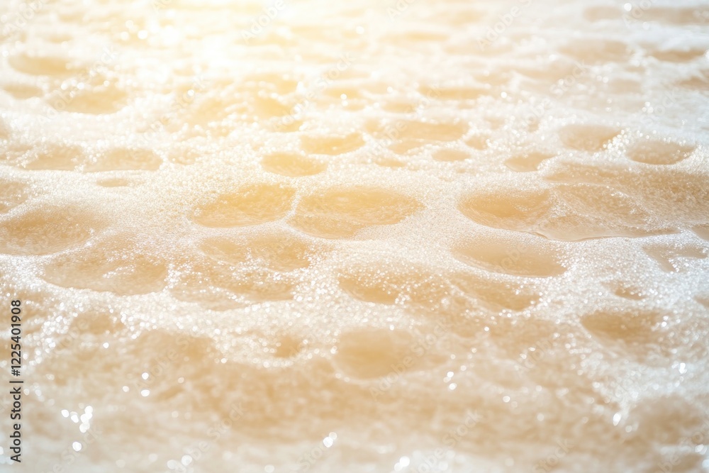 Obraz premium close-up of snowboard surface with intricate design speckled with melting snowflakes under sunlight overall composition
