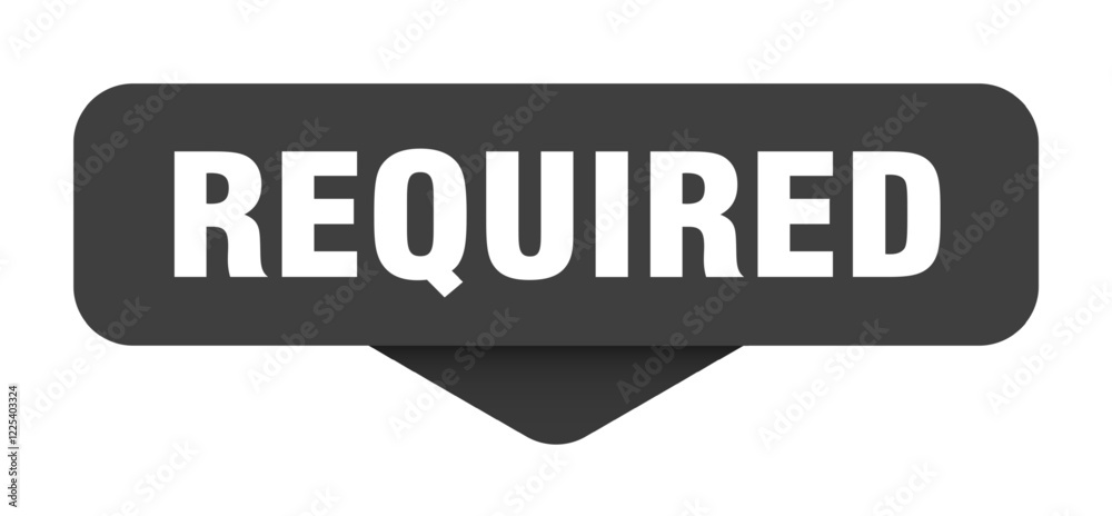 required sticker. required sign on transparent background required sticker. required sign on transparent background