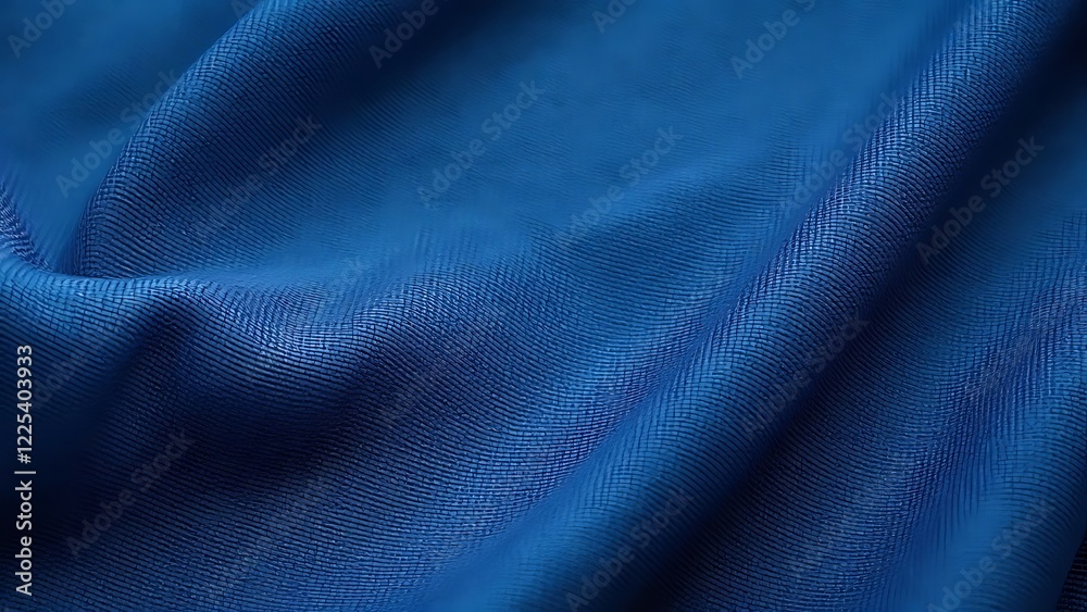 Fototapeta premium Blue sports clothing fabric football shirt jersey texture