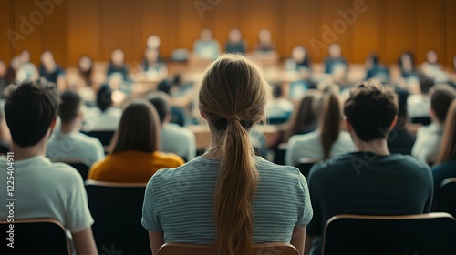 An intimate magazine-style image of health warning risk education sessions in colleges with expert speakers 