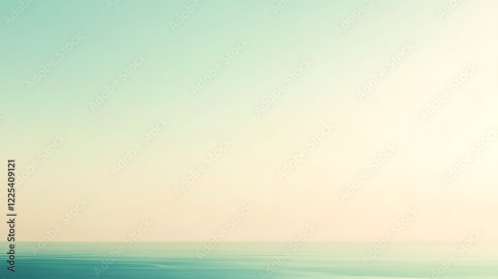 Obraz premium Serene Seascape Soft Sky Pastel Hues