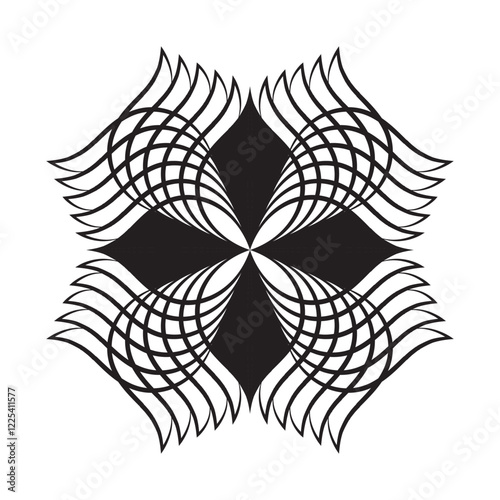 Geometric Black and White Pattern