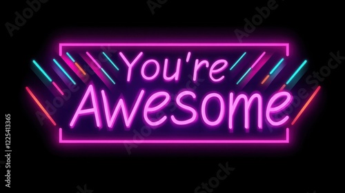 Vibrant Neon Sign with the Phrase 