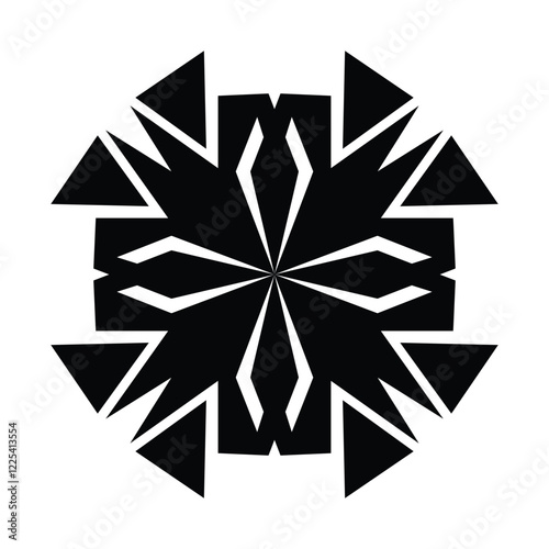 Geometric Black and White Pattern