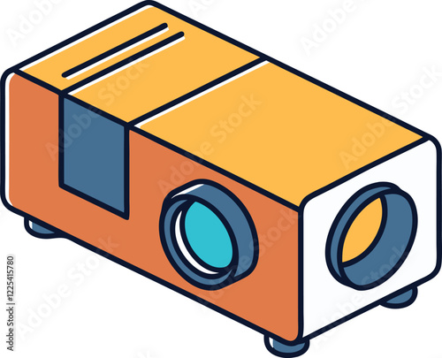 Modern Digital Projector Illustration