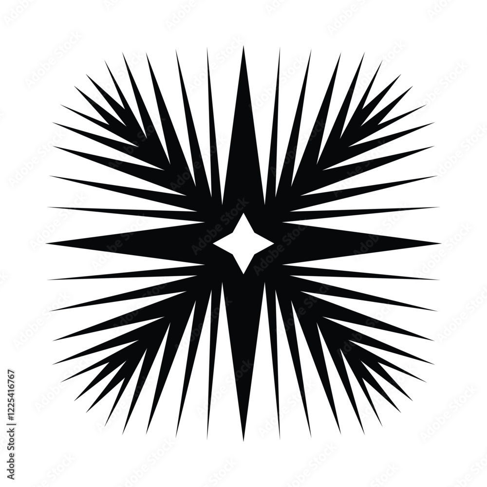 Obraz premium Geometric Black and White Pattern