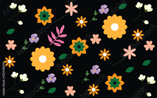 seamless pattern with flowers