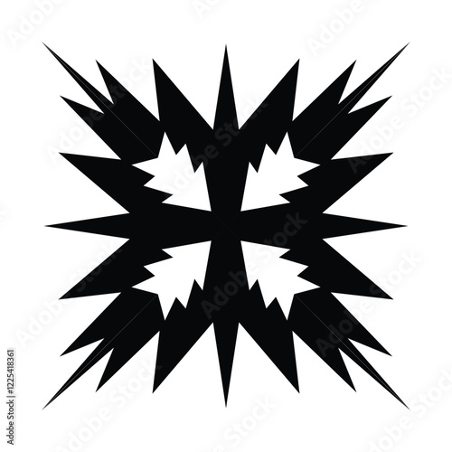 Geometric Black and White Pattern