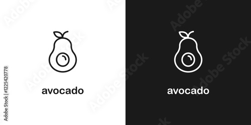 Avocado fruit icon. Avocado vector icon. Fruit symbols for your web design. Fruits icon