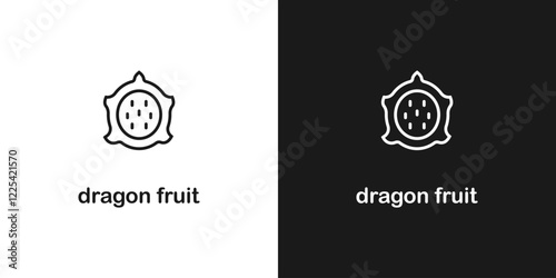 Dragon fruit icon. Dragon fruit vector icon. Fruit symbols for your web design. Fruits icon