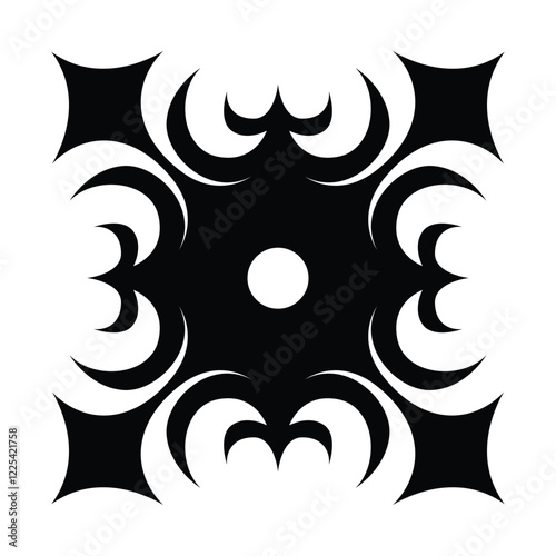 Geometric Black and White Pattern