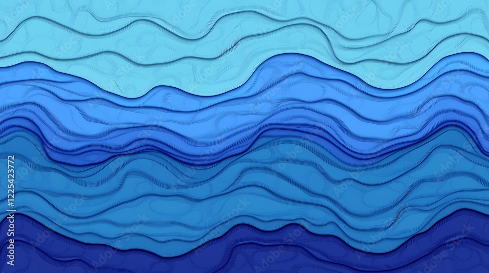 Abstract Blue Waves Layered Design Pattern Abstract Blue Waves Layered Design Pattern