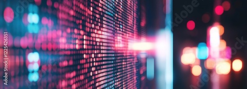 Wallpaper Mural Abstract Digital Data Stream Displaying Night City Lights Torontodigital.ca