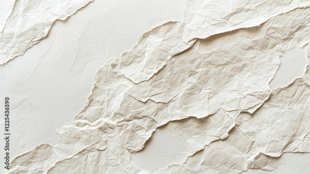 Light rough textured white beige paper background with copy space.