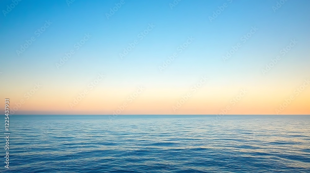 Fototapeta premium Serene Sunset Over Calm Ocean Waters