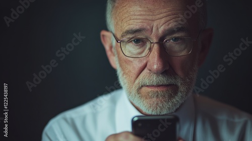 Senior manager on the phone