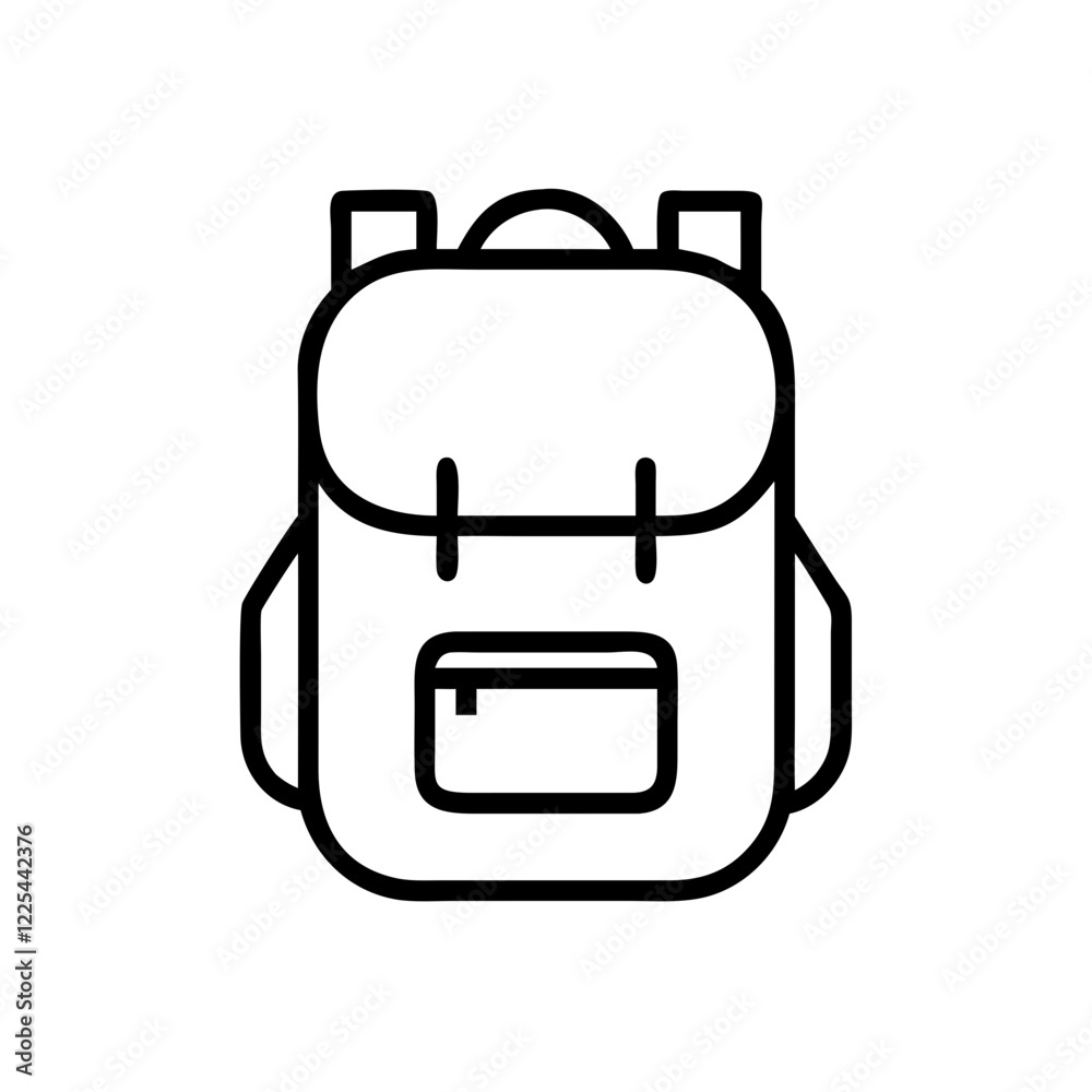 Fototapeta premium Backpack Icon Vector for Travel and Hiking