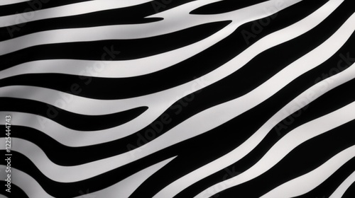 Monochrome zebra pattern: black and white abstract stripes. photo