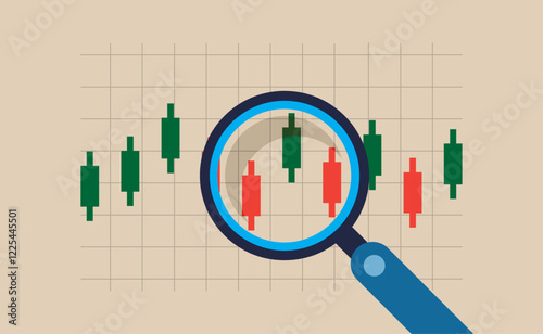 Symbolizes the close analysis of market data, a key aspect of technical analysis and investment strategies.