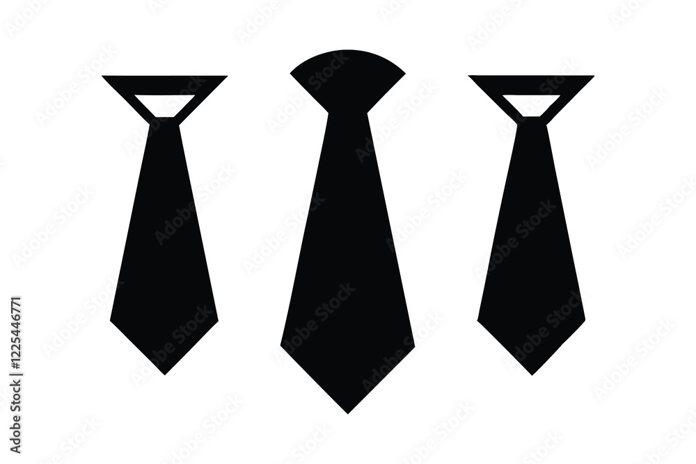 Tie icon vector set, Necktie symbol vector Tie icon vector set, Necktie symbol vector