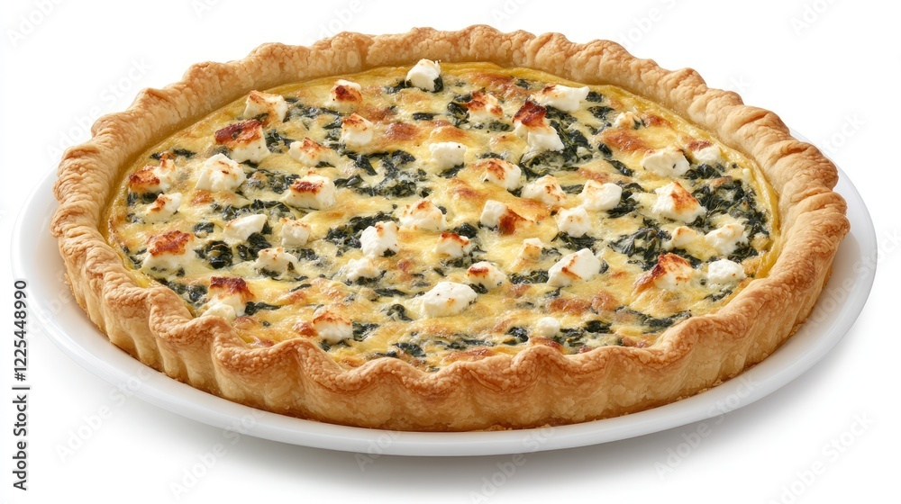 Delicious Spinach and Feta Cheese Quiche Tart Delicious Spinach and Feta Cheese Quiche Tart