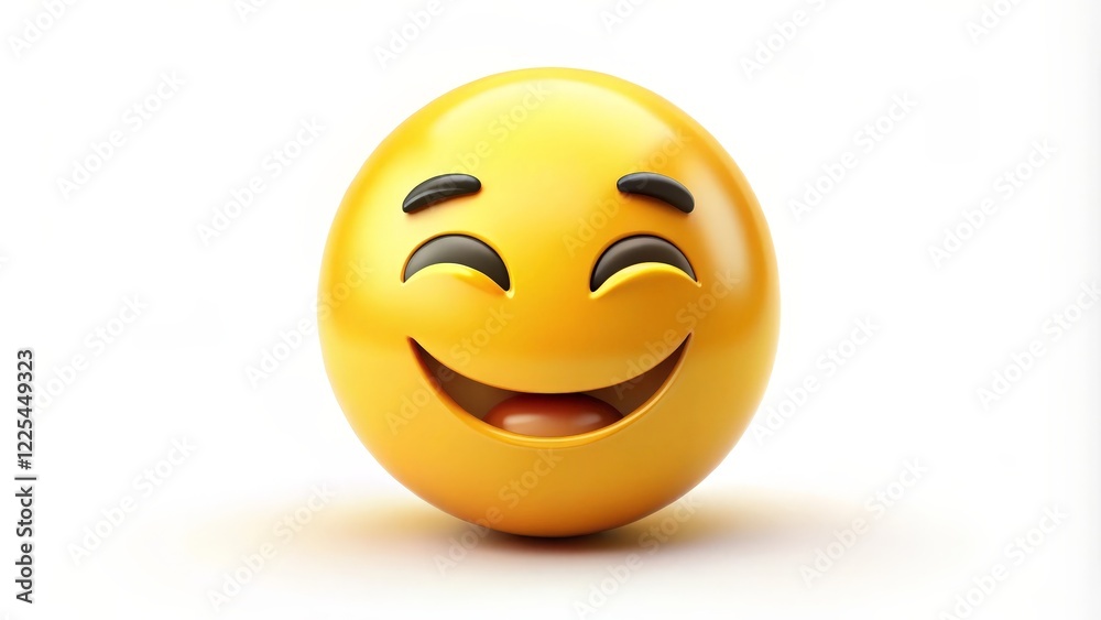 Fototapeta premium 3D Rendered Smiling Emoji