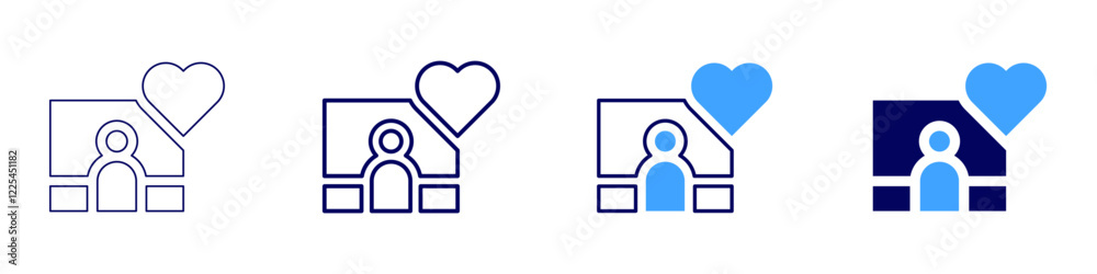 Pic like icon in 4 different styles. Thin Line, Line, Bold, and Bold Line. Duotone style. Editable stroke Pic like icon in 4 different styles. Thin Line, Line, Bold, and Bold Line. Duotone style. Editable stroke