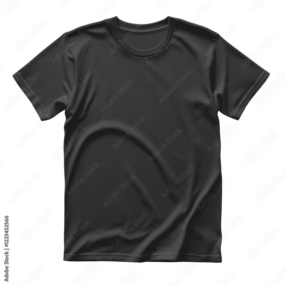 Isolated Plain Black Short Sleeve T-Shirt Isolated Plain Black Short Sleeve T-Shirt