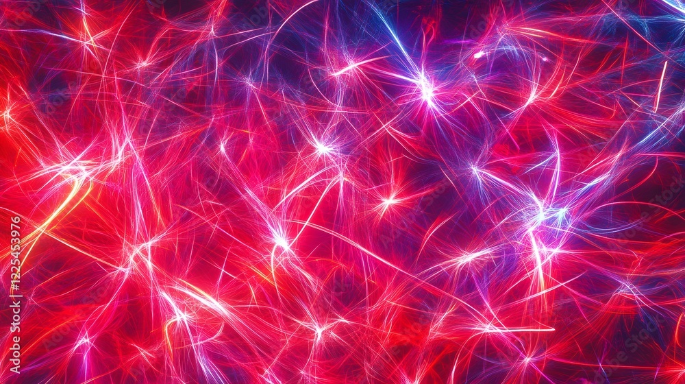 Fototapeta premium Abstract Colorful Light Trails with Red and Blue Highlights