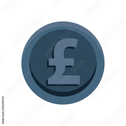 Vector image of a coin icon on a white background