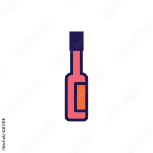 Vector image of a chili pepper icon with a white background