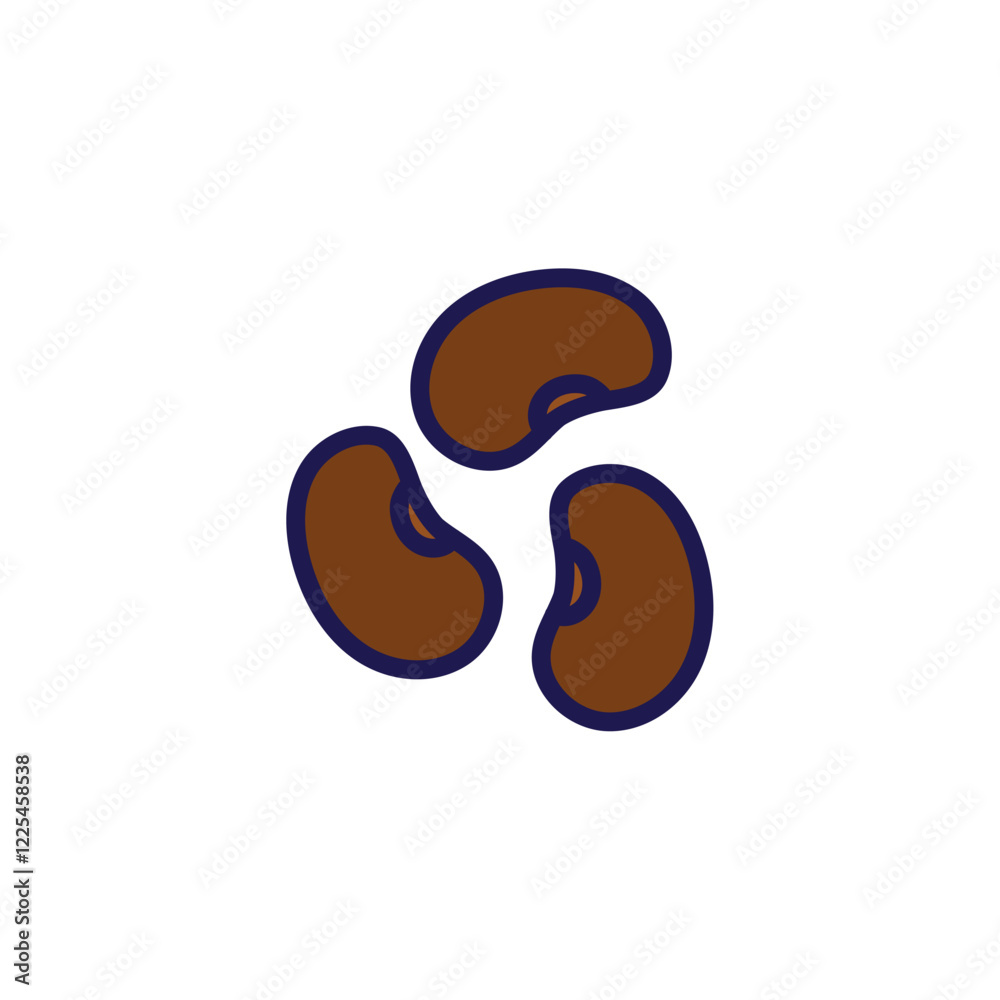 black beans icon vector image with white background black beans icon vector image with white background
