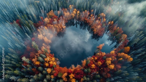 Obraz na płótnie Natural phenomenon in Canadian Boreal Forest w salonie