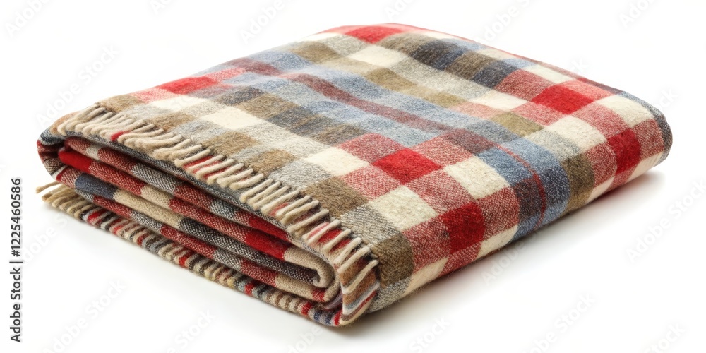 Folded Plaid Throw Blanket Folded Plaid Throw Blanket