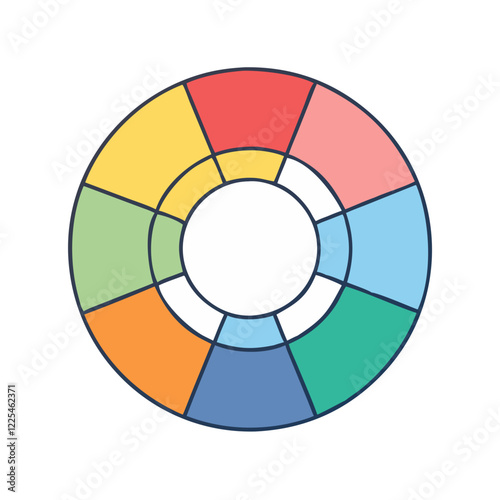Free Download color wheel icon, color wheel vector illustration-simple illustration of color wheel, perfect for color wheel logos and icons - GFXLoad