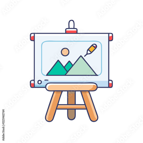 easel icon, easel vector illustration-simple illustration of easel, perfect for easel logos and icons