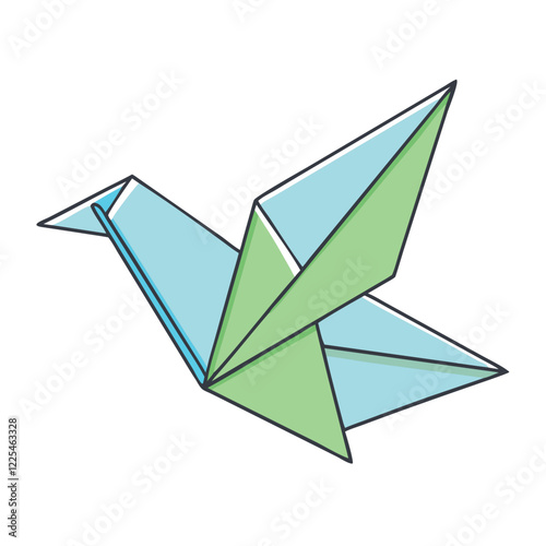 Free Download origami icon, origami vector illustration-simple illustration of origami, perfect for origami logos and icons - GFXLoad