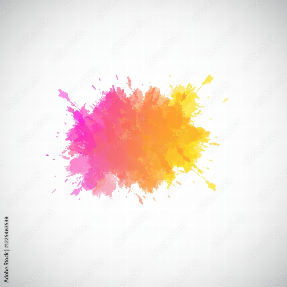 Obraz premium Vibrant Holi Festival Celebration with Colorful Powder, People, Happy Holi Design