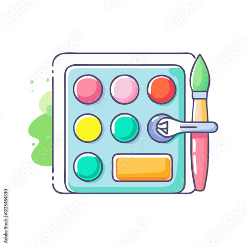 watercolor icon, watercolor vector illustration-simple illustration of watercolor, perfect for watercolor logos and icons photo