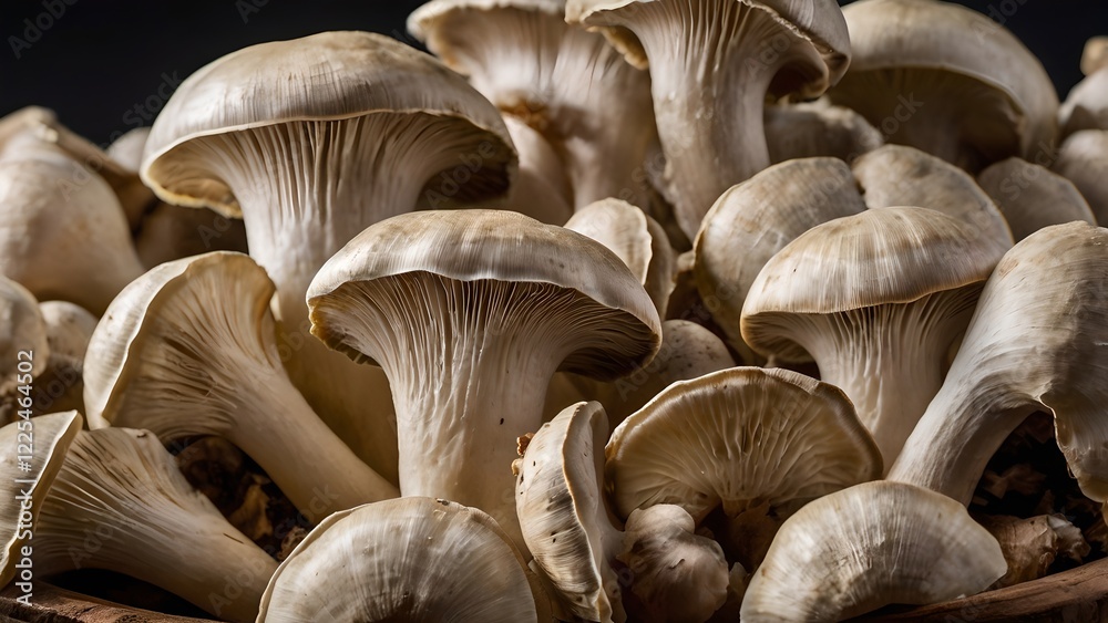 Fresh Oyster Mushrooms Close Up Fresh Oyster Mushrooms Close Up