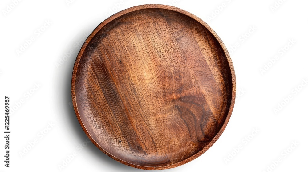 Wooden plate isolated for menu mockup, Clipping path included Wooden plate isolated for menu mockup, Clipping path included