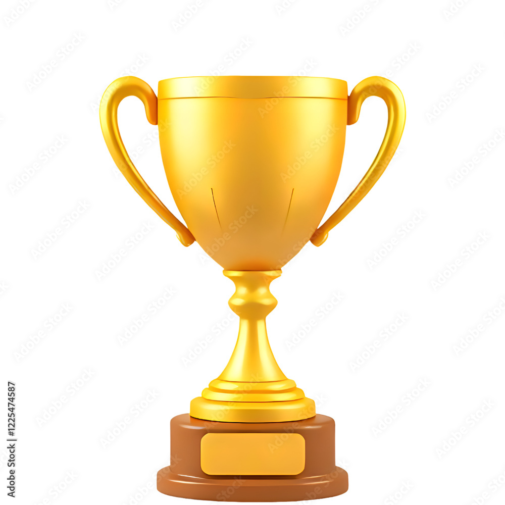 Golden Trophy Cup with Blank Plaque Golden Trophy Cup with Blank Plaque