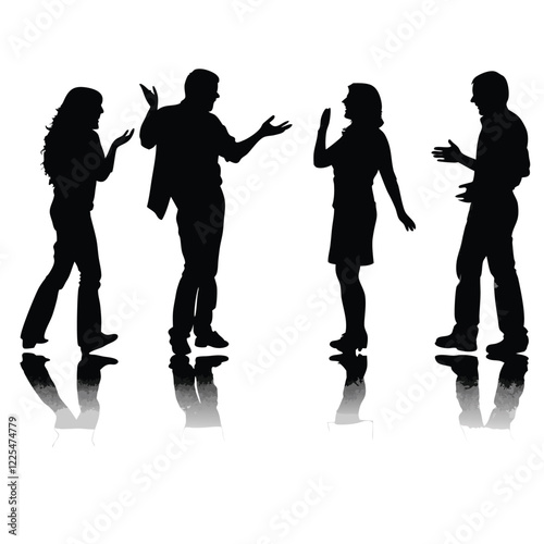 silhouettes-of-four-individuals-engaged-in-a-livel (2).eps