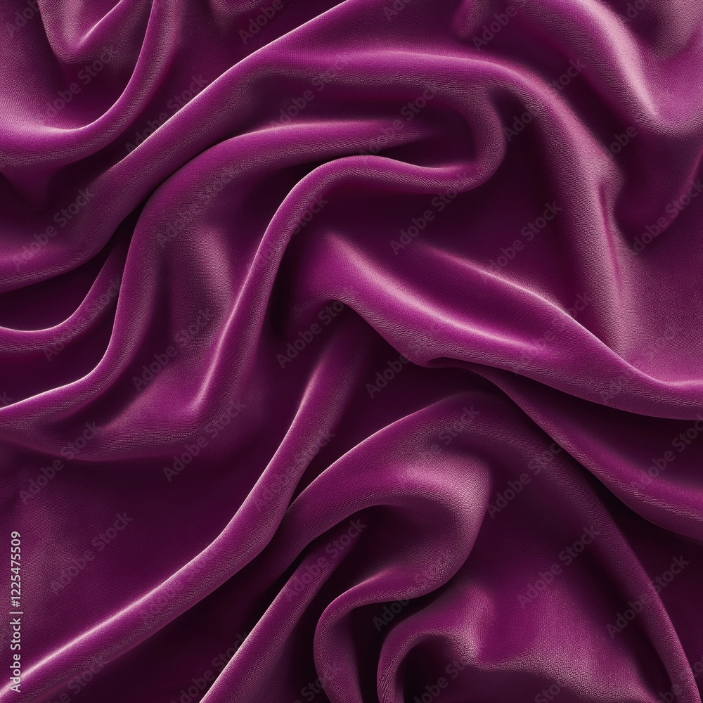 Obraz premium Luxurious purple satin fabric with soft flowing folds and smooth texture