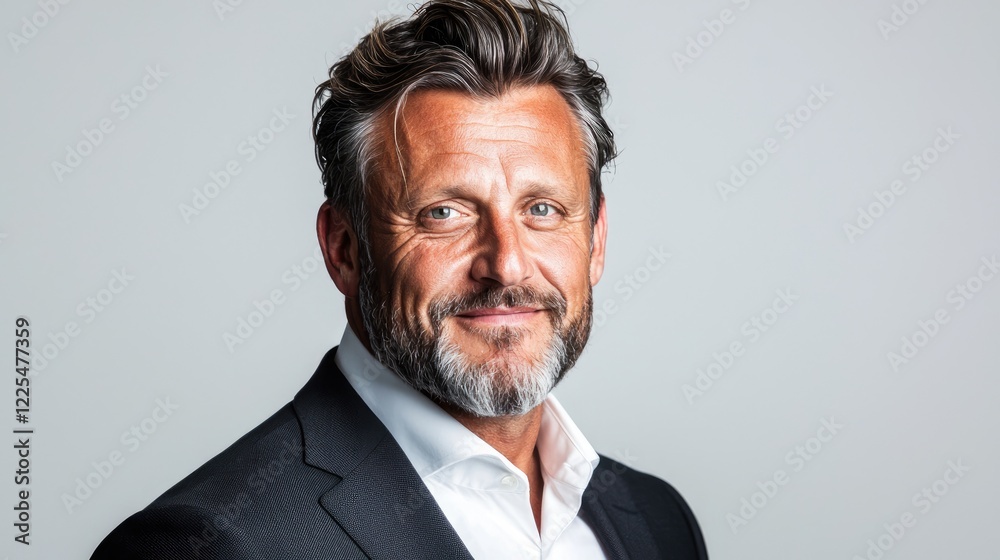 Confident mature man portrait, studio shot, professional headshot for business use Confident mature man portrait, studio shot, professional headshot for business use